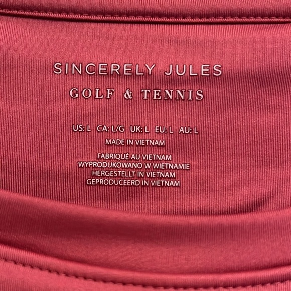 Sincerely Jules brand size L pullover racer back Golf & Tennis style top- NWT - Picture 2 of 6
